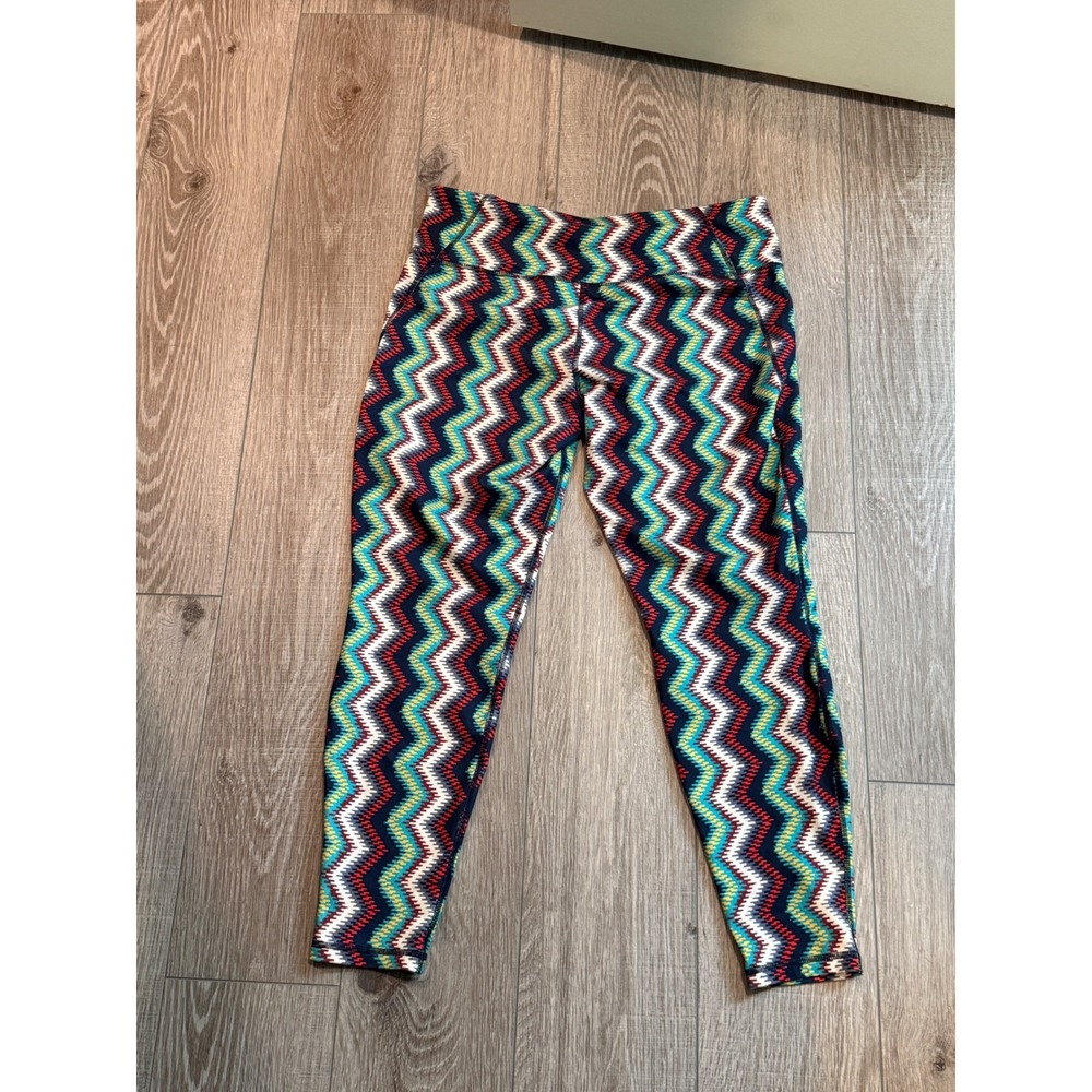 Patagonia Women XL Zigzag Chevron Print Active Leggings Multi Color STY21960 - Picture 2 of 9
